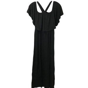 MotherBee Maternity Ruffle Sleeveless Dress with Neck Straps Size L